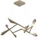 Quill LED 33.9 inch Soft Gold Pendant Ceiling Light in Soft Gold and Soft Gold
