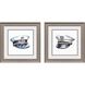 Blue Waterways / Nautica Blue and White Framed Art, Propac