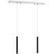 Forest LED 30 inch Chrome Linear Chandelier Ceiling Light in 2, 11, Matte Black Steel