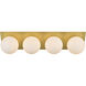 Jillian 4 Light 29 inch Brass Bath Sconce Wall Light