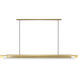 Avroko Ambrose Linear Chandelier Ceiling Light in Hand Rubbed Antique Brass