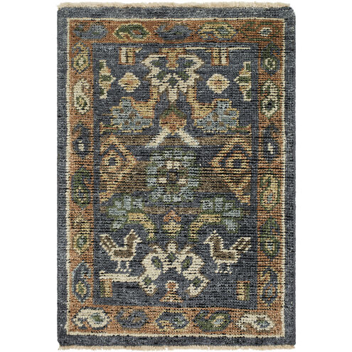 Reign 144 X 30 inch Navy / Sage / Olive / Oatmeal / Brown Handmade Rug in 2.5 x 12
