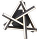Parallax LED 15 inch Black Semi-Flush Mount Ceiling Light in 3000K, dweLED