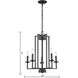 West End 5 Light 20 inch Oil Rubbed Bronze Chandelier Ceiling Light