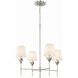 Broche 4 Light 28 inch Antique Silver Chandelier Ceiling Light