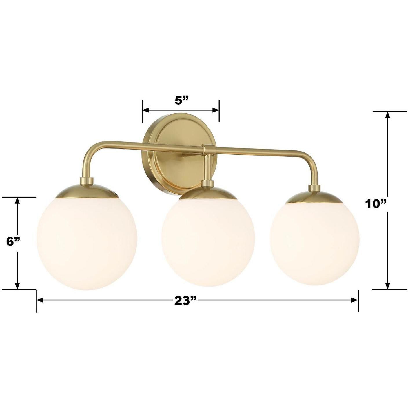 Maverick Bath Vanity Light Wall Light in Vibrant Gold