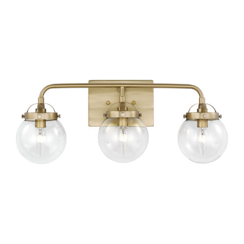 Bryce 3 Light 21.75 inch Satin Brass Bath Vanity Wall Sconce Wall Light