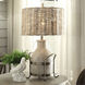 Dary Farm 31 inch 150 watt Milk Wood and Natural Iron Table Lamp Portable Light