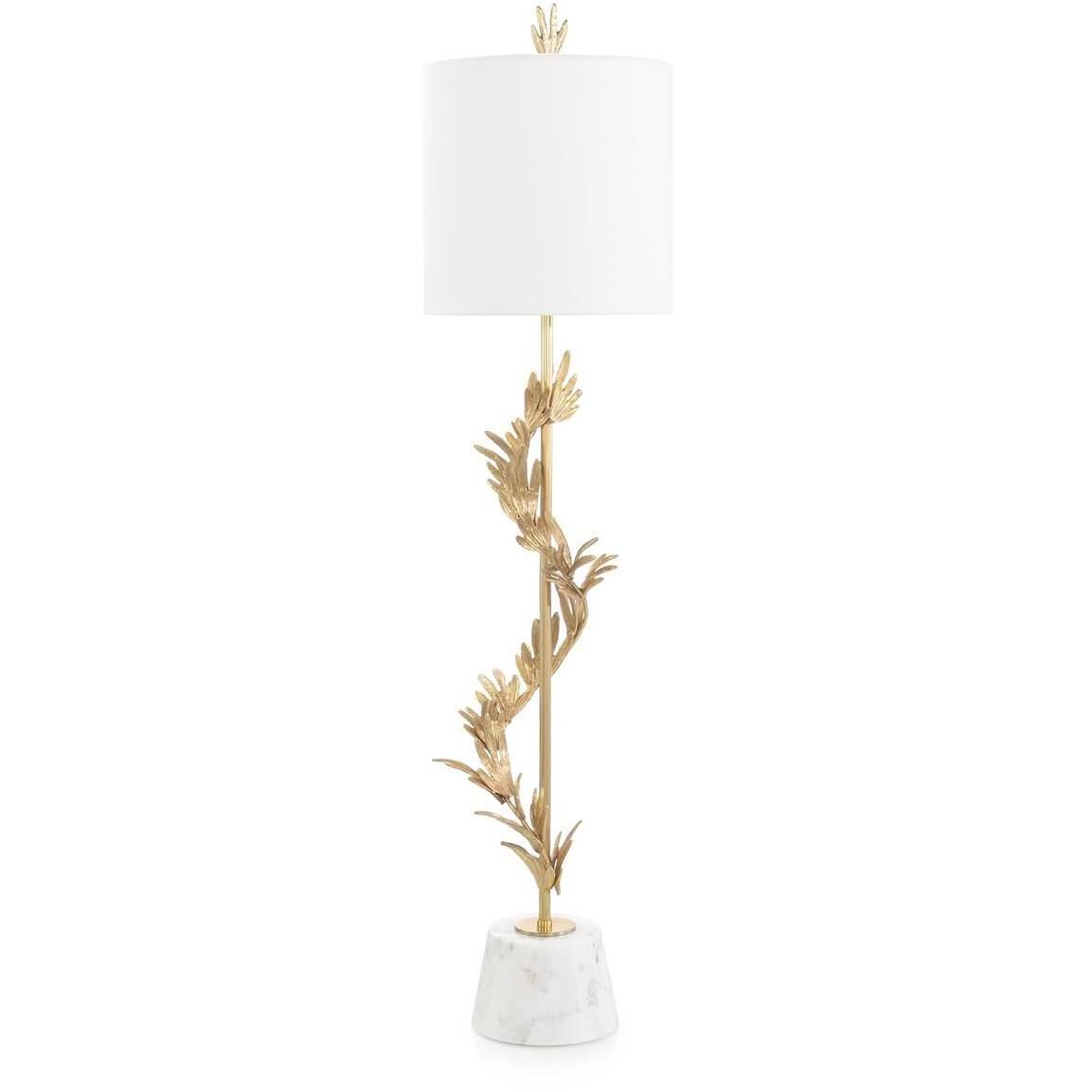 Twining Flora 42.5 inch 150.00 watt Polished Brass Table Lamp Portable Light