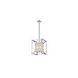 Canada 4 Light 13 inch Chrome Single Pendant Lighting Ceiling Light, Rectangular Cage, Chrome Metal