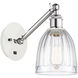 Ballston Brookfield LED 6 inch White and Polished Chrome Sconce Wall Light