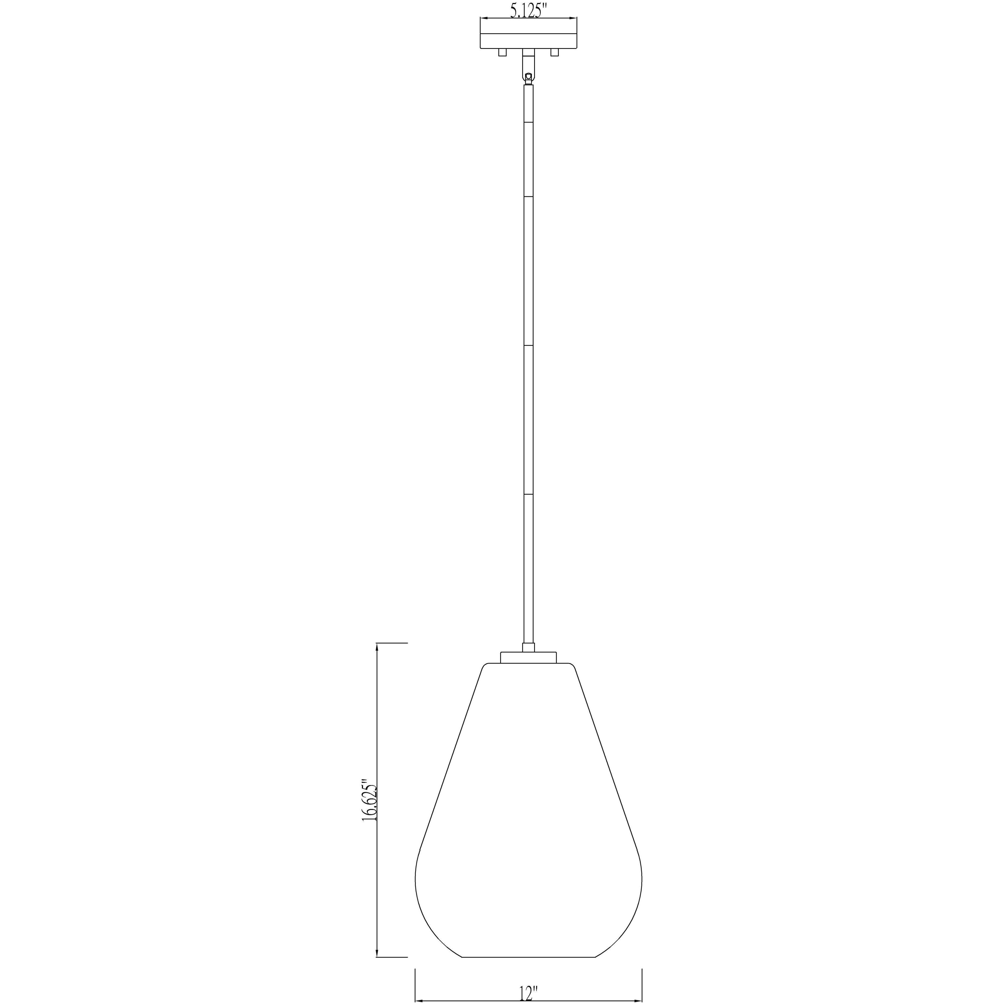 Ayra 1 Light 12 inch Matte Black Pendant Ceiling Light