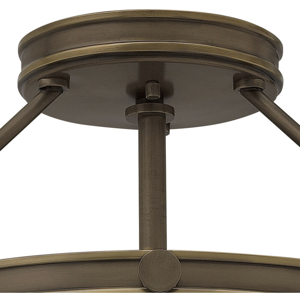 Collier 3 Light 16.5 inch Light Oiled Bronze Indoor Semi-Flush Mount Ceiling Light