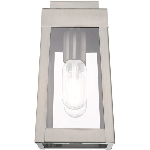Oslo 1 Light 10 inch Brushed Nickel Outdoor Wall Lantern