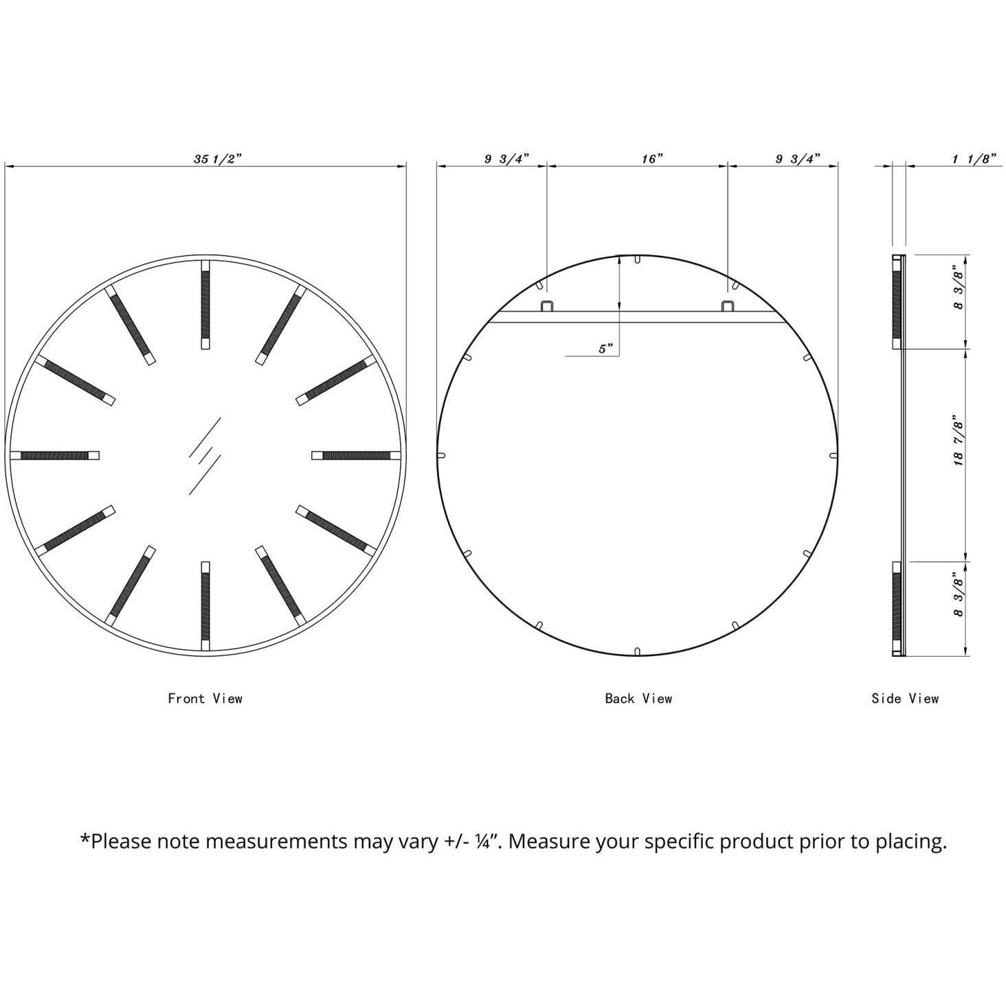 Boulon 35.5 X 35.5 inch Silver Mirror