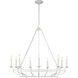 C&M by Chapman & Myers Brighton 9 Light 41.5 inch Aged Pewter Chandelier Ceiling Light in LED