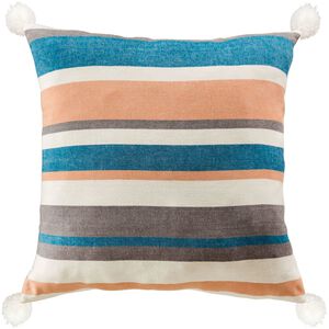 Straia 24 X 5.5 inch Blue with White and Gray Pillow, 24X24