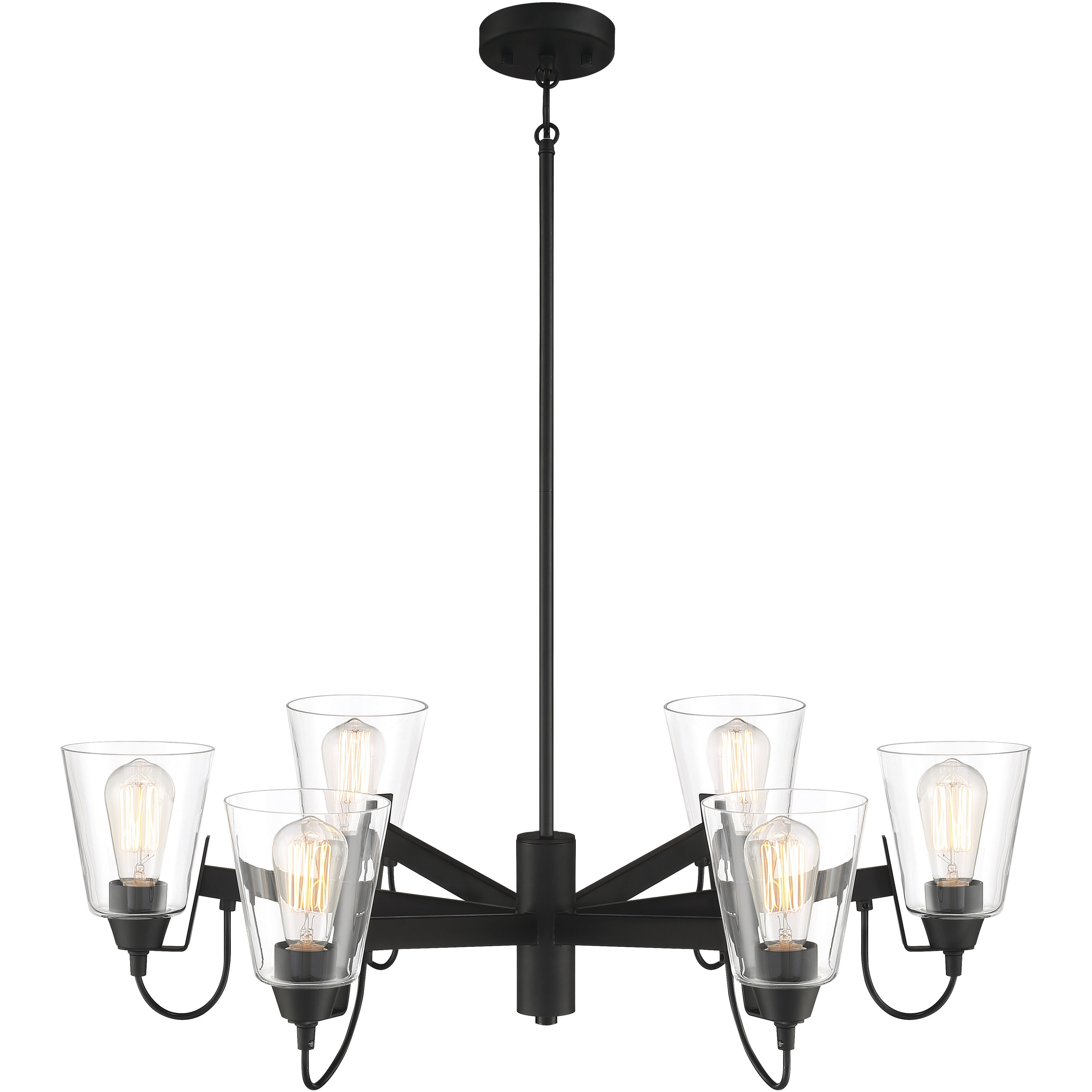 Beckonridge 6 Light 32 inch Coal Chandelier Ceiling Light