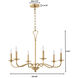 Maryse 6 Light 29 inch Aged Brass Chandelier Ceiling Light