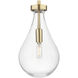 Owego 4 Light 36.63 inch Champagne Bronze Linear Pendant Ceiling Light in Clear Glass