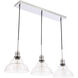 Clive 3 Light 35 inch Chrome Pendant Ceiling Light