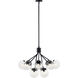 Silvarious 12 Light Black Chandelier/Semi Flush Ceiling Light