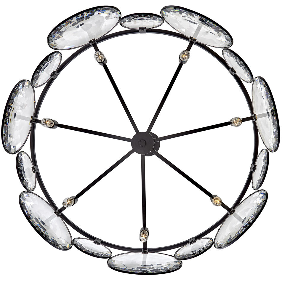 Nala LED 31 inch Black Chandelier Ceiling Light