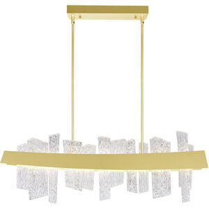 Guadiana LED 6 inch Satin Gold Chandelier Ceiling Light
