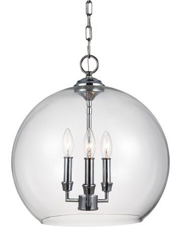 Konstance 3 Light 16 inch Chrome Pendant Ceiling Light