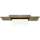 Double Decker LED 14 inch Black Aged Brass Flush Mount Ceiling Light in 2700K, dweLED