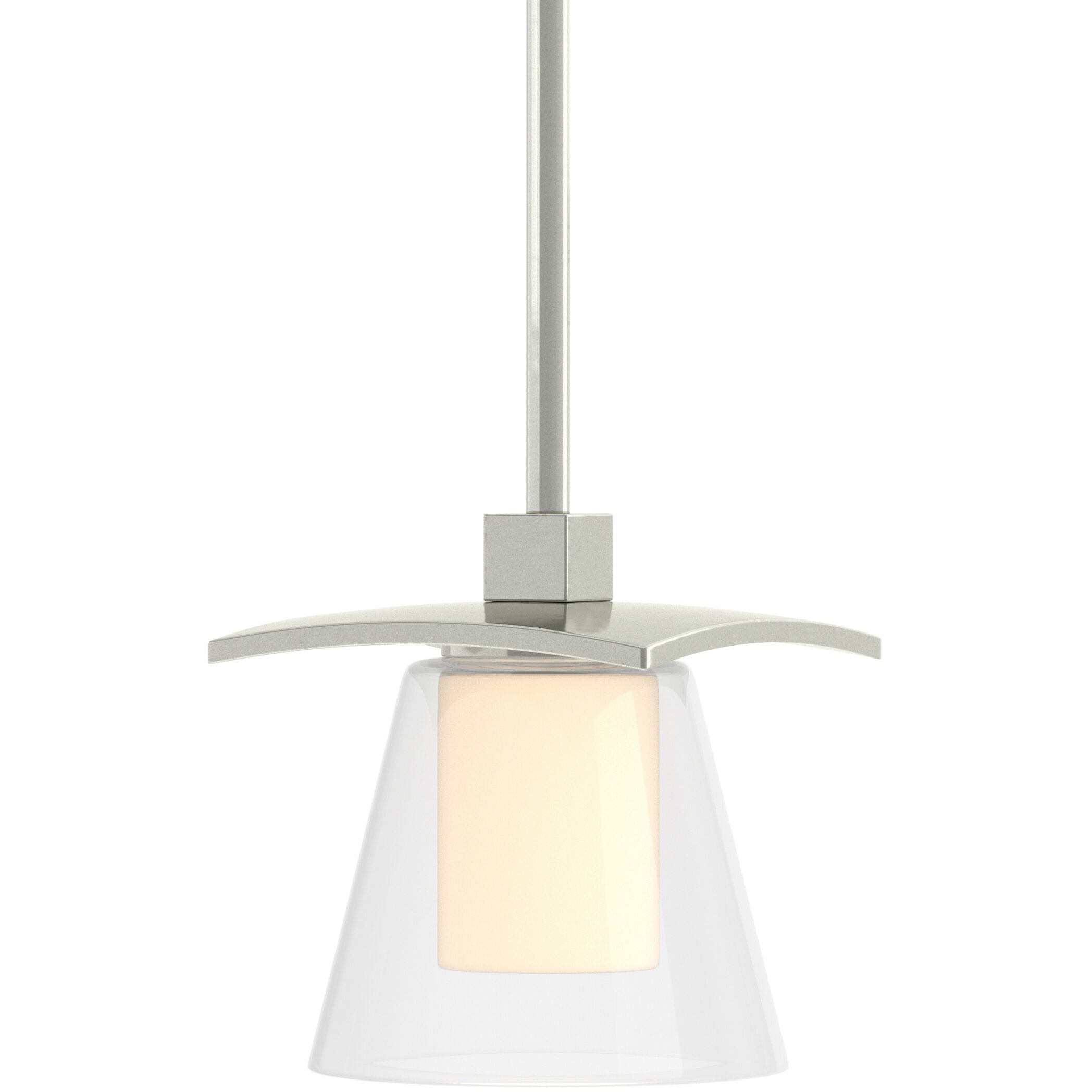 Wren 1 Light 5.1 inch Sterling Mini Pendant Ceiling Light in Clear with Opal