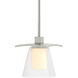 Wren 1 Light 5.1 inch Sterling Mini Pendant Ceiling Light in Clear with Opal