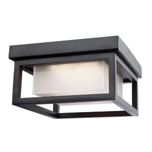 Overbrook LED 8.75 inch Black Outdoor Flush Mount