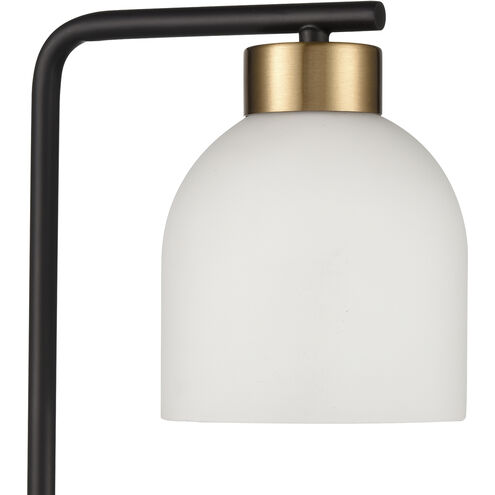 Paxford 19 inch 60.00 watt Black with Aged Brass Desk Lamp Portable Light