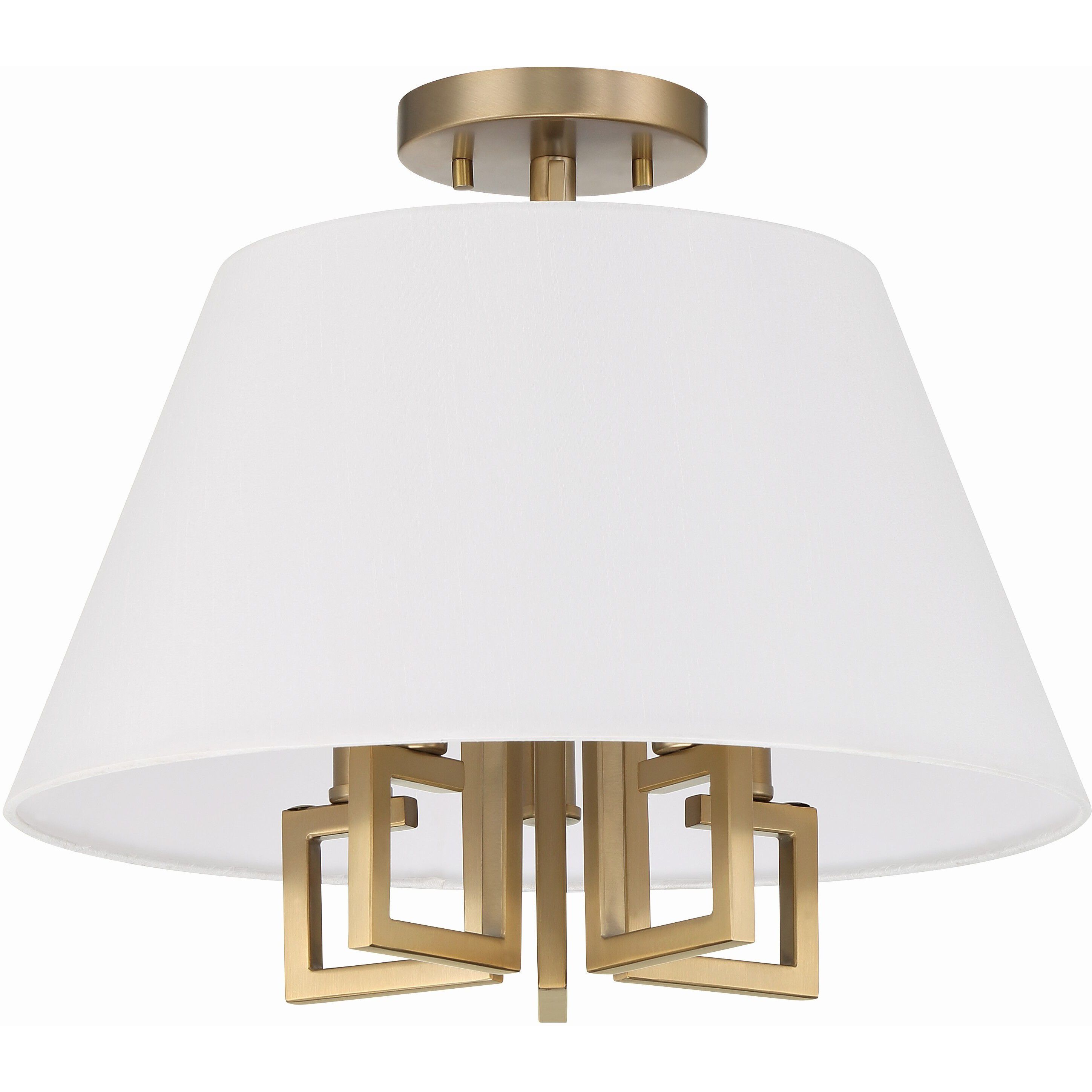 Westwood 5 Light 16 inch Vibrant Gold Semi Flush Ceiling Light