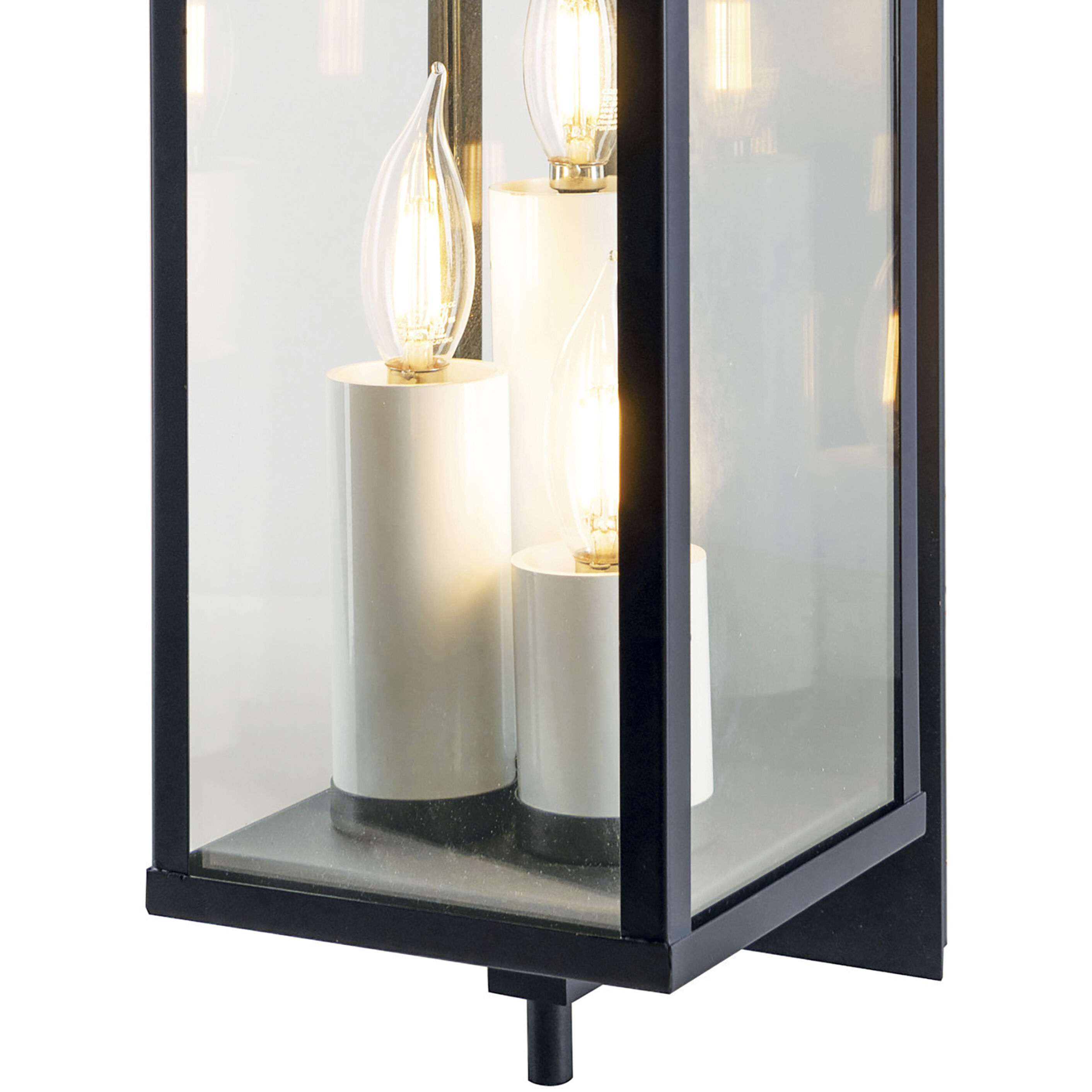 Back Bay 3 Light 16.75 inch Matte Black Outdoor Wall Sconce