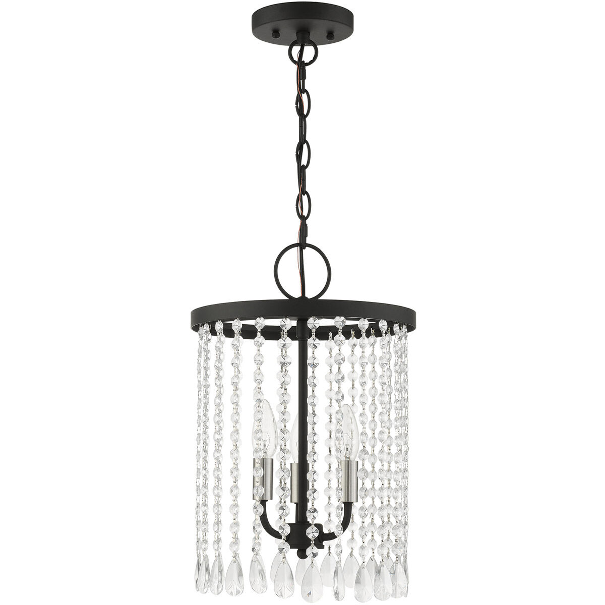 Elizabeth 3 Light 11 inch Black Pendant Chandelier Ceiling Light