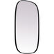Brynn 40 X 24 inch Black Mirror in 24 x 40