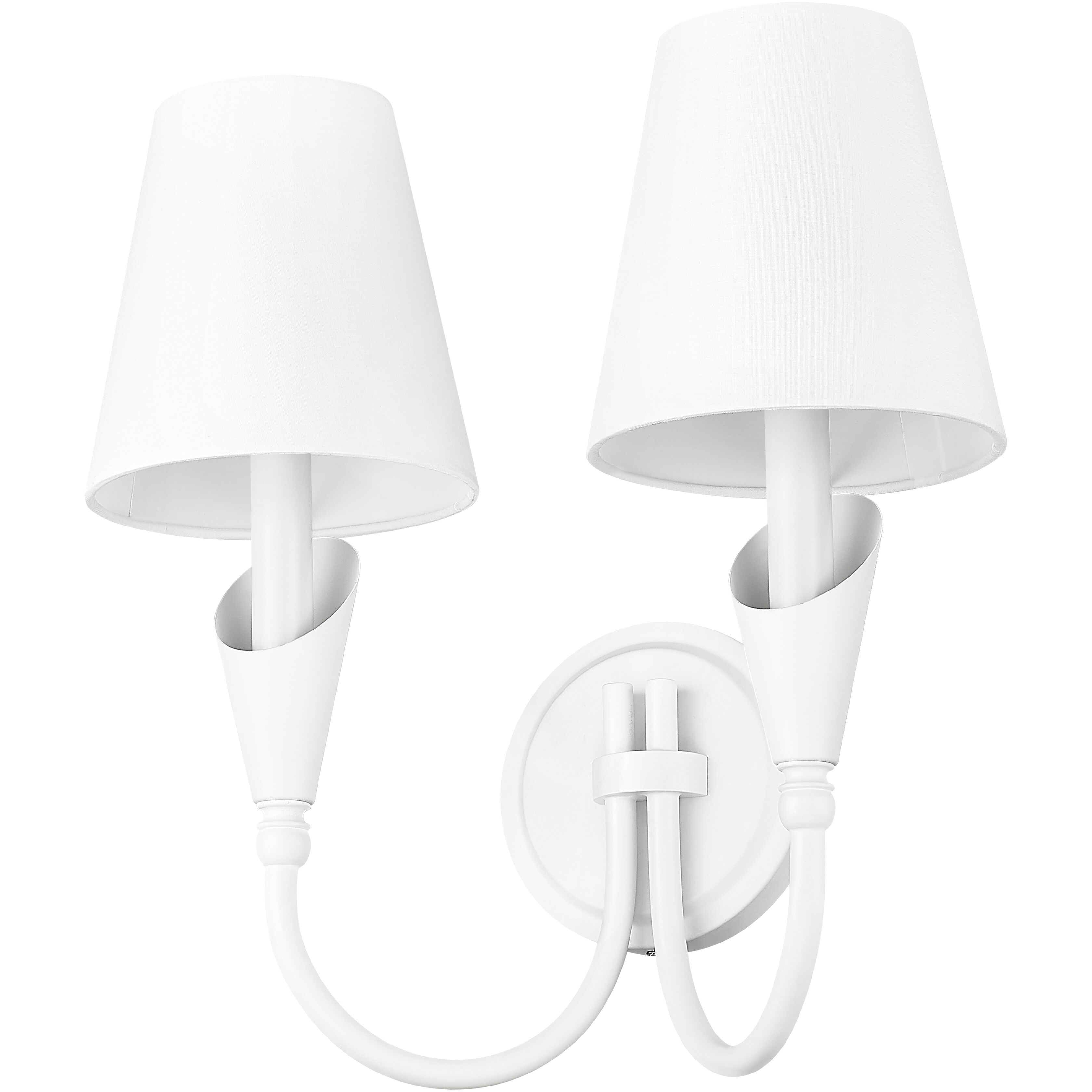 Claudelle Wall Sconce Wall Light in Textured White