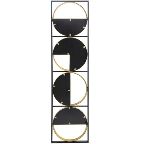 Catherine 47 X 12 inch Black and Gold Wall Mirror