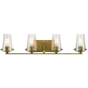 Alton 4 Light 34 inch Natural Brass Wall Mt Bath 4 Arm Wall Light