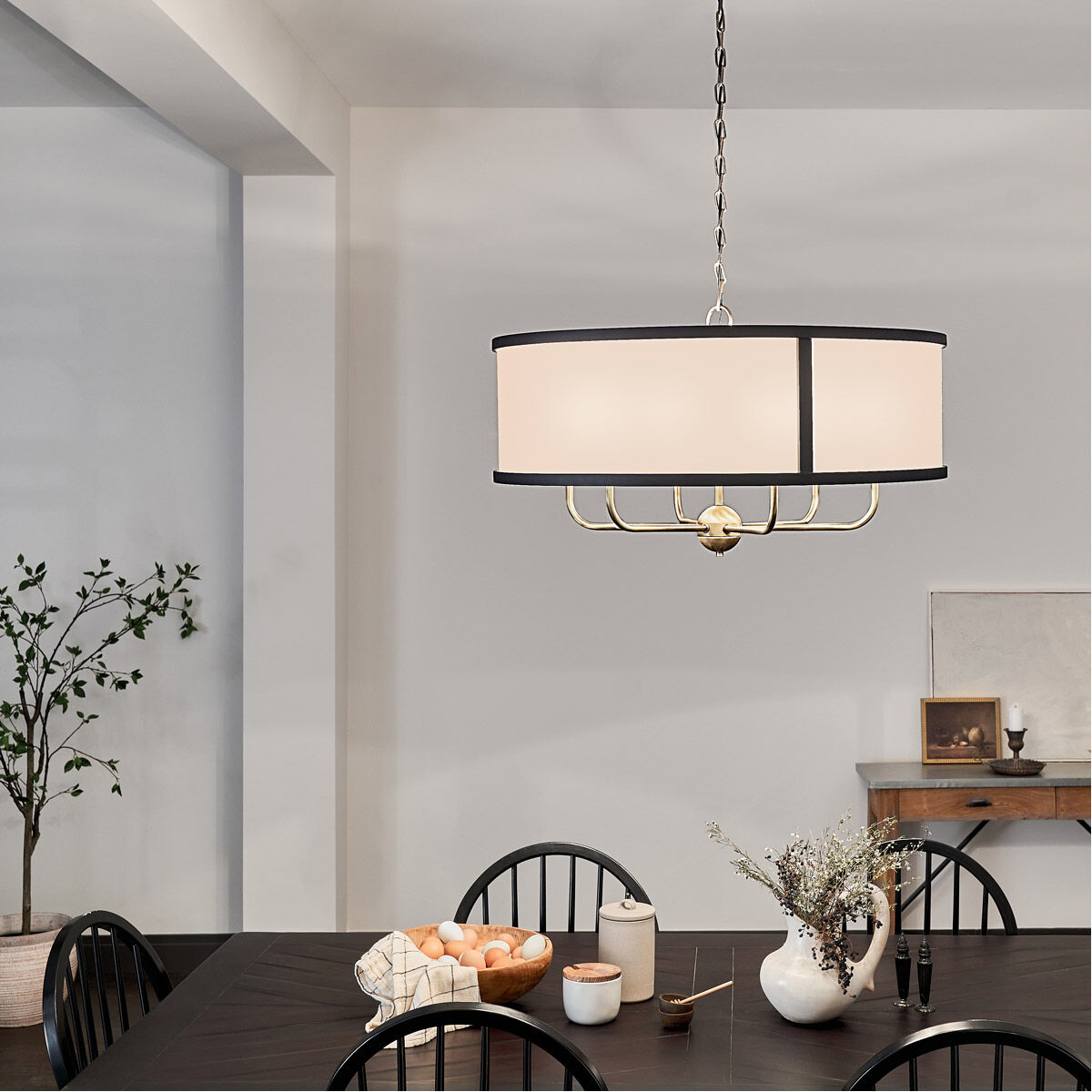 Homestead Heddle 6 Light 31 inch Natural Brass Chandelier Ceiling Light, Heddle