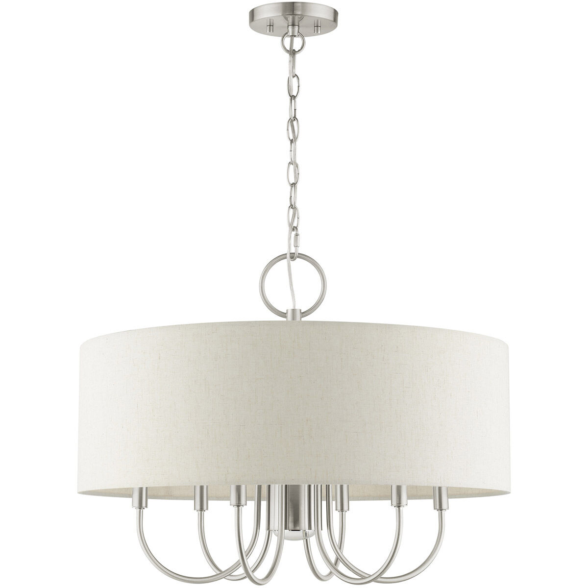 Blossom 7 Light 24 inch Brushed Nickel Pendant Chandelier Ceiling Light