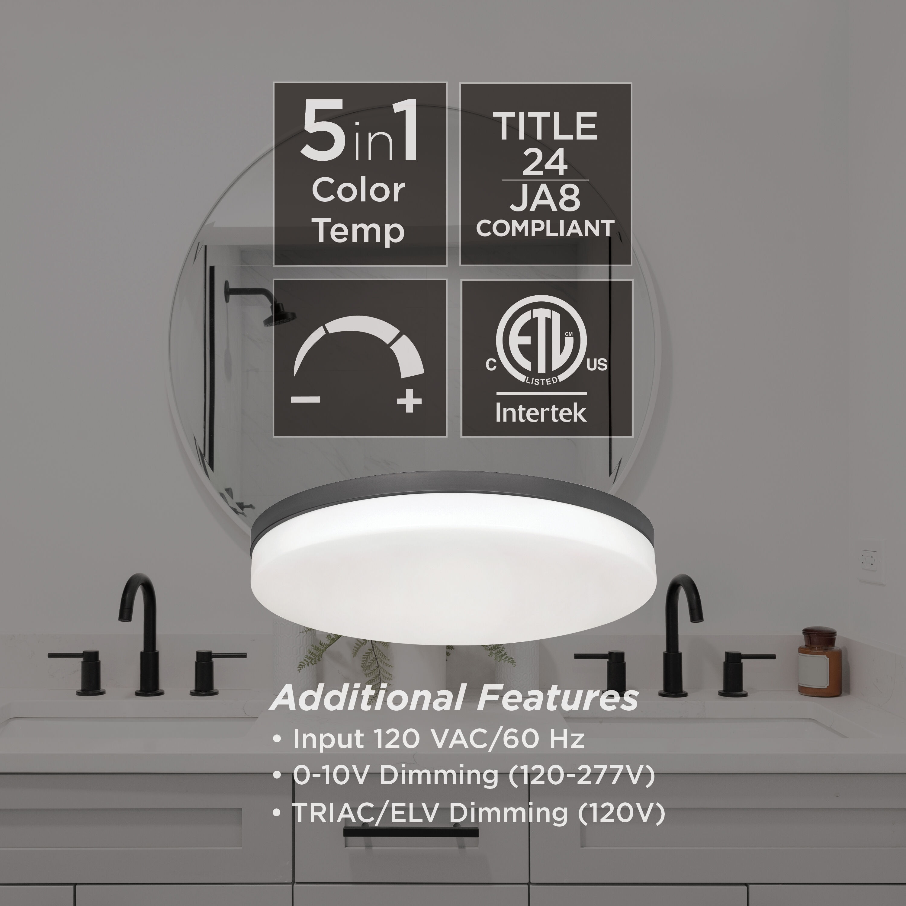 Oscar LED 14 inch Satin Nickel Flush Mount Ceiling Light