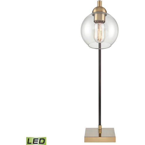Boudreaux 20 inch 9.00 watt Aged Brass with Matte Black Desk Lamp Portable Light