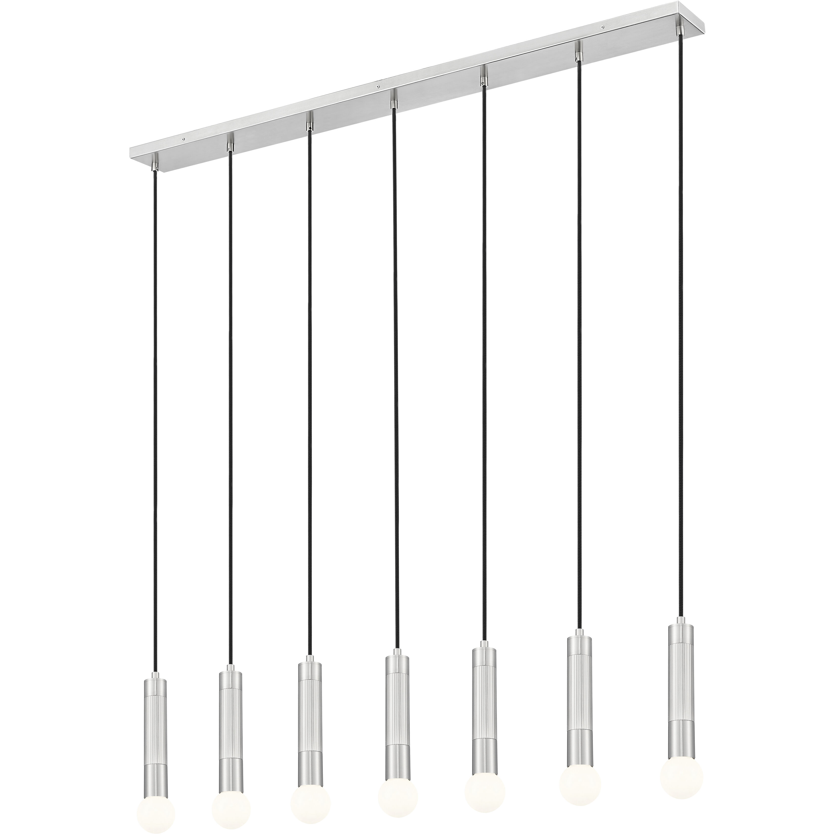 Stari Linear Chandelier Ceiling Light in Brushed Nickel