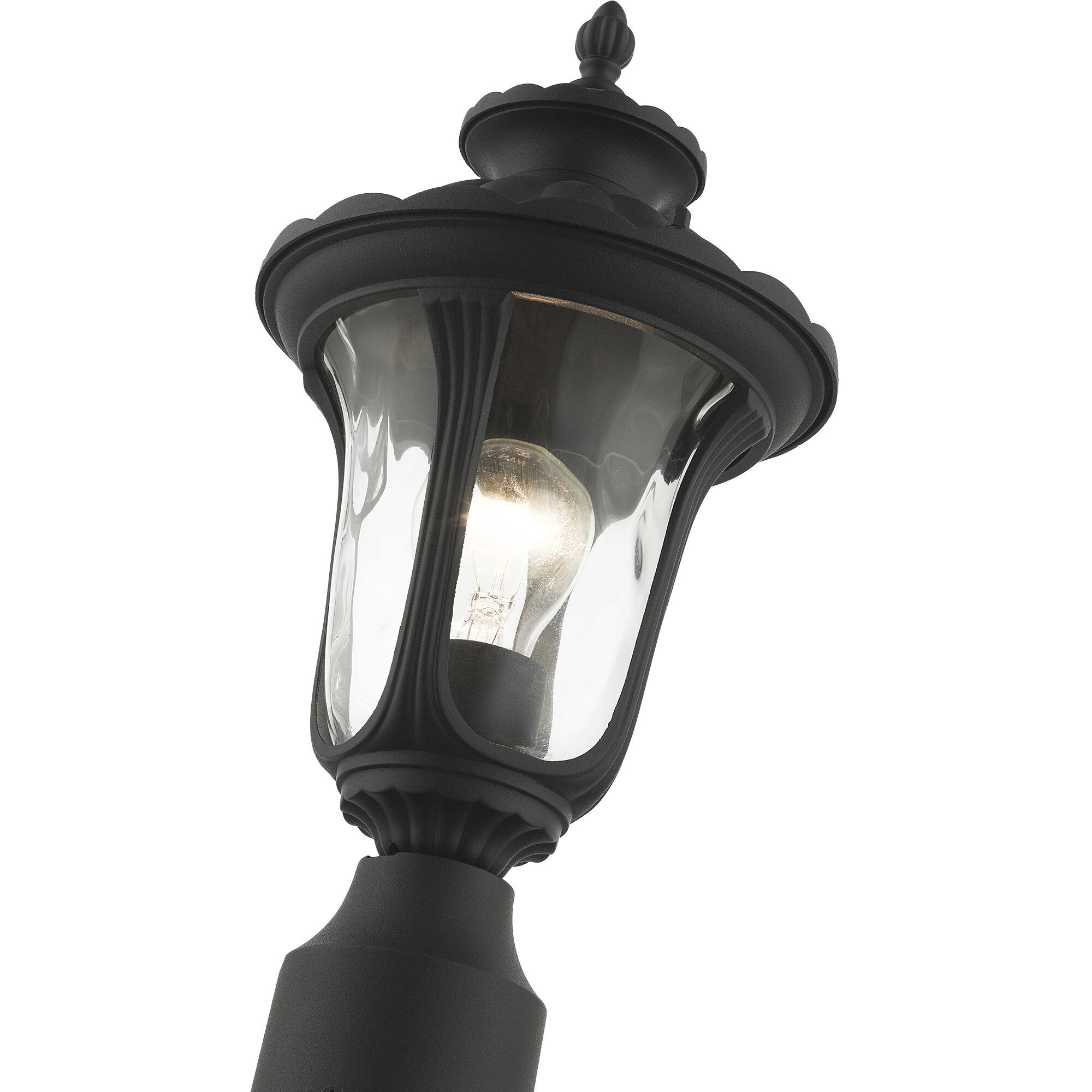 Oxford 1 Light 16 inch Textured Black Outdoor Post Top Lantern