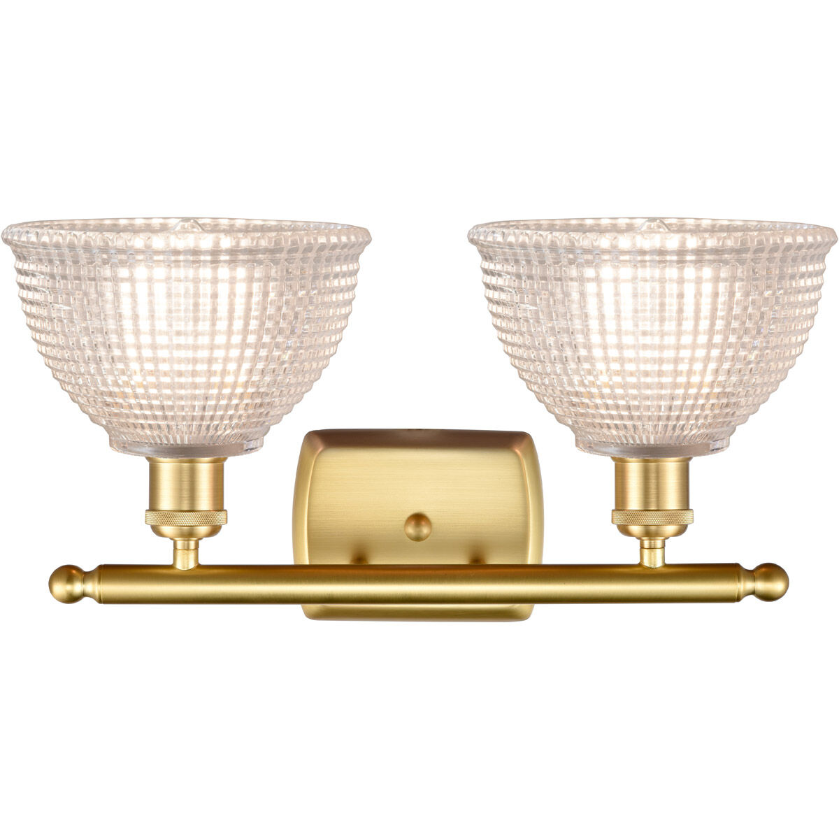 Ballston Arietta 2 Light 16 inch Satin Gold Bath Vanity Light Wall Light, Ballston
