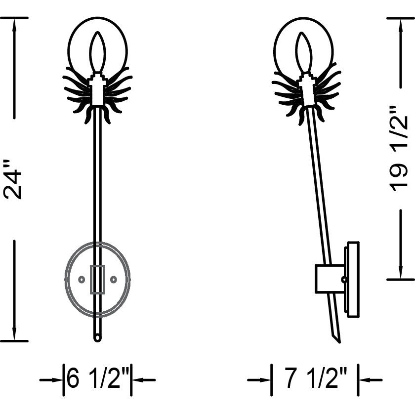 Florette 1 Light 6.5 inch Modern Gold Wall Sconce Wall Light