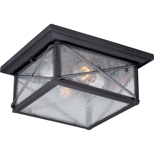 Wingate 2 Light 11 inch Textured Black Outdoor Flush Mount